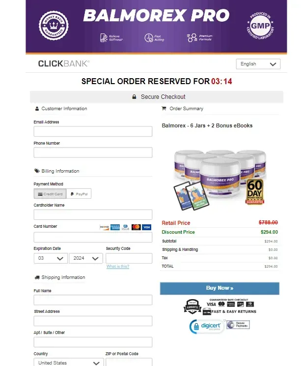 buy Balmorex pro official website